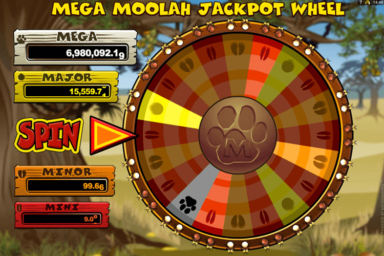 Mega Moolah Jackpot wiel